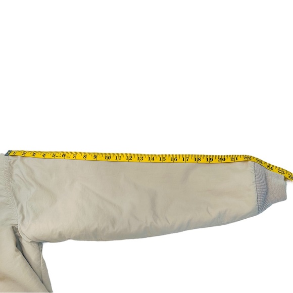 Eddie Bauer beige, tan with green fleece jacket men’s or unisex Sz s - Picture 11 of 13